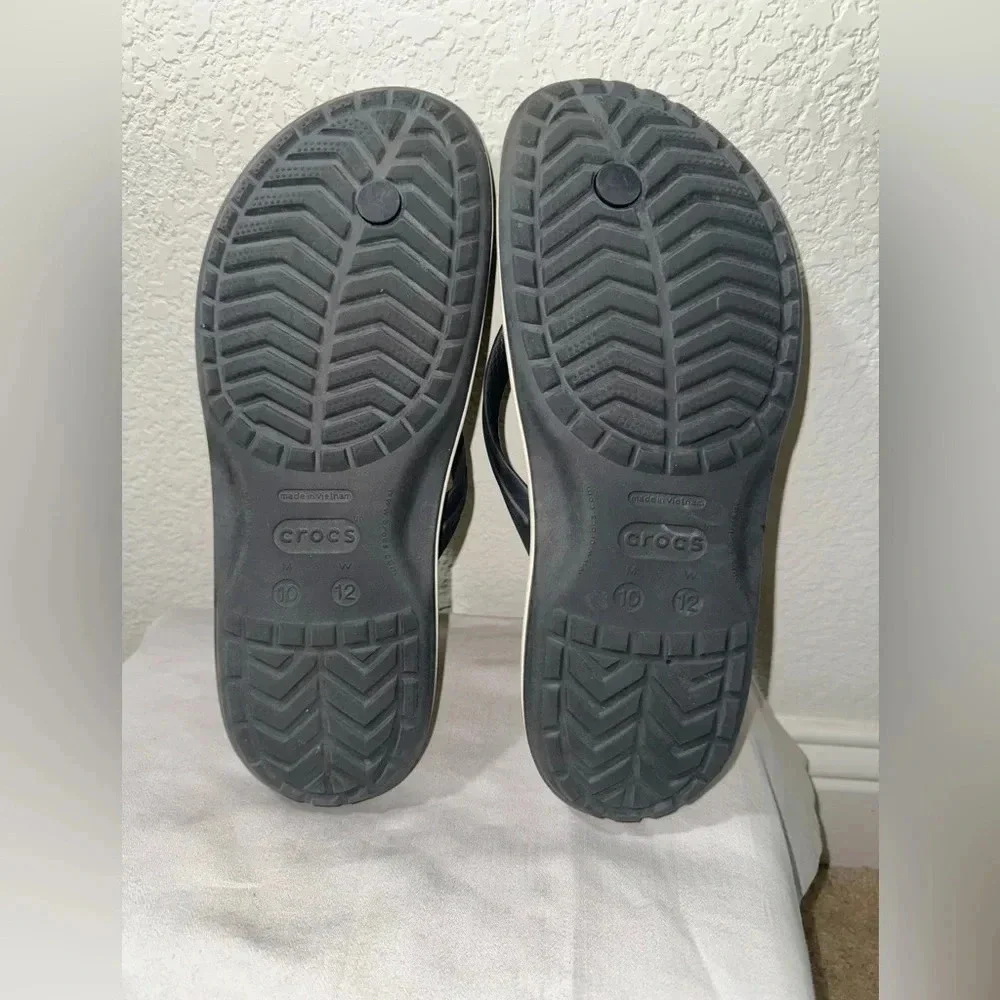 Crocs Unisex Crocband Flip Flop Sandal Black Size W12 M10